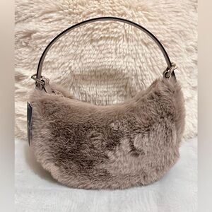 Kate Spade Nova Faux Fur Small Crescent Shoulder Bag